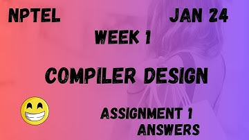 Compiler Design | Assignment 1 | NPTEL 2024 @HanumansView