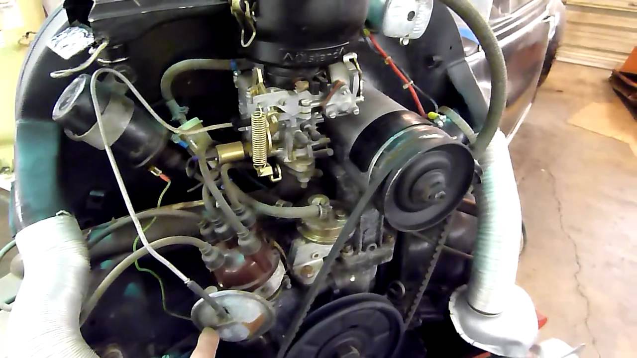 VW type 1 aircooled single port 1500cc engine - YouTube 1967 vw beetle engine diagram 