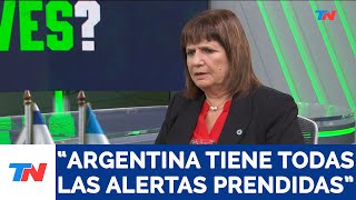 "Argentina tiene todas las alertas prendidas": Patricia Bullrich sobre el conflicto Israel-Irán