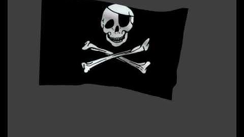 Blender 3D - cloth simulator test - waving flag