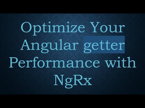 Optimize Your Angular