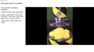 Top Reddit Video - Oddly SATISFYING: Hydraulic press vs candles