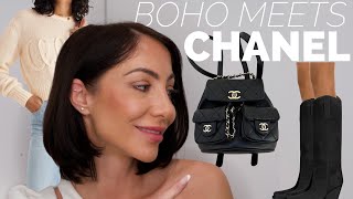 Styling Chanel Like A Spring Boho Babe Chanel Duma Backpack Outfit