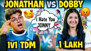 Jonathan vs Dobby pure 1v1 tdm challenge | Dobby challenge Jonathan tdm | 1 Lakh Challenge 😵