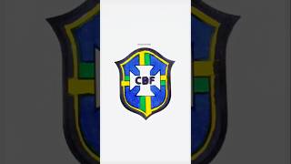 Coloring the BRAZIL Football Logo 🇧🇷✨️ (Satisfying Art)