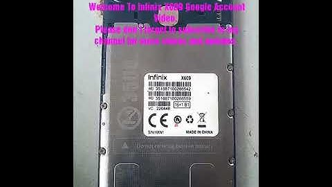 How to bypass infinix X609 google account without PC 100%
