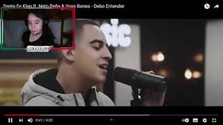CHILENA REACCIONA A Santa Fe Klan ft. Neto Peña \& Yoss Bones - Debo Entender