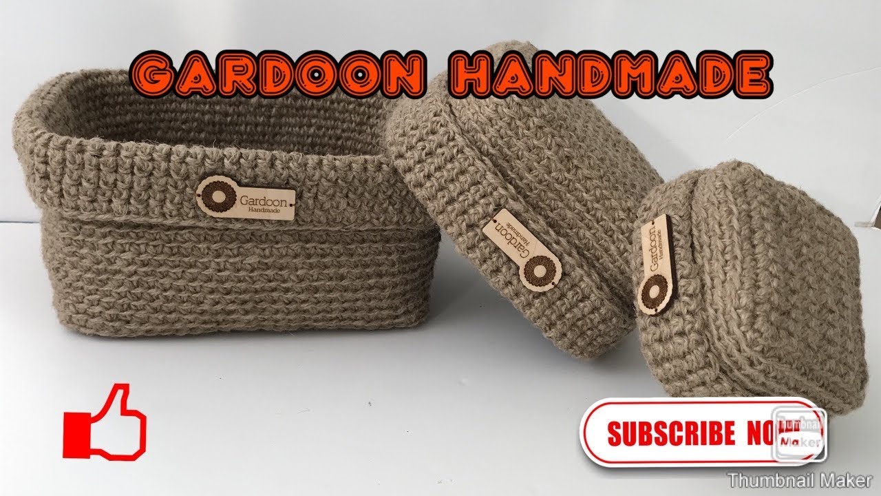 سبد کنفی مربع با کفی کنفی