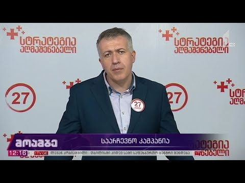 #არჩევნები2020 „სტრატეგია აღმაშენებლის“ საარჩევნო კამპანია