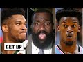 Kendrick Perkins calls out DPOY Giannis for not guarding Jimmy Butler: Are you kidding me? | Get Up