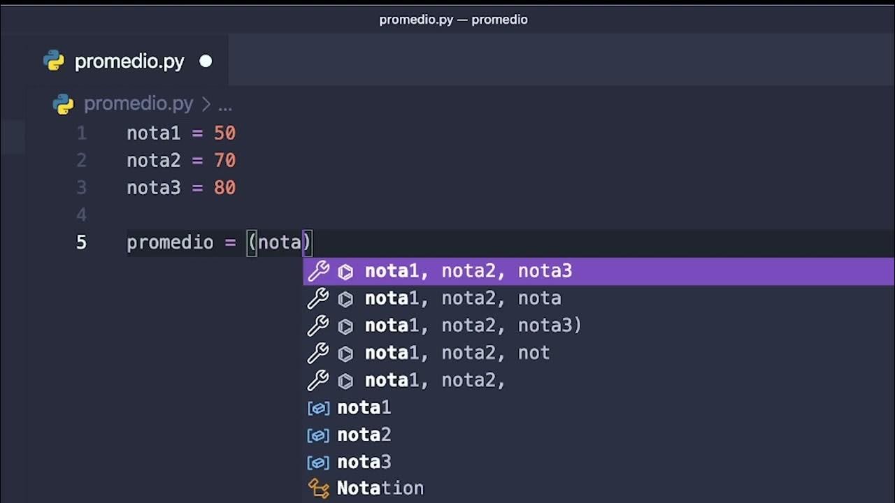 1 Calcular el promedio de 3 notas en Python - YouTube