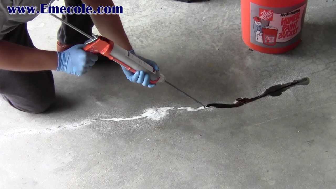 Concrete Slab Crack Repair Instructional Video - YouTube