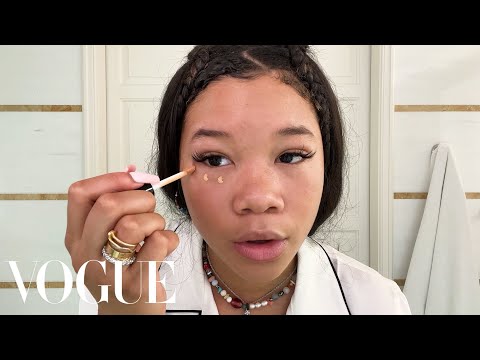 Euphoria’s Storm Reid's Glowing Skin & Winged Eyeliner Guide | Beauty Secrets | Vogue