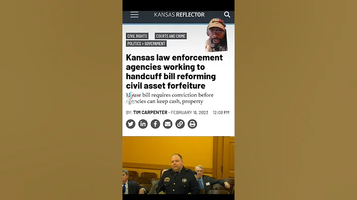 Kansas Police fighting against Civil Asset Forfeiture Reform. #kansas #civilassetforfeiture #shorts