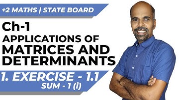 Class 12 | Ex - 1.1 | Q.No. 1(i) | Applications of Matrices & Determinants | State Board | ram maths