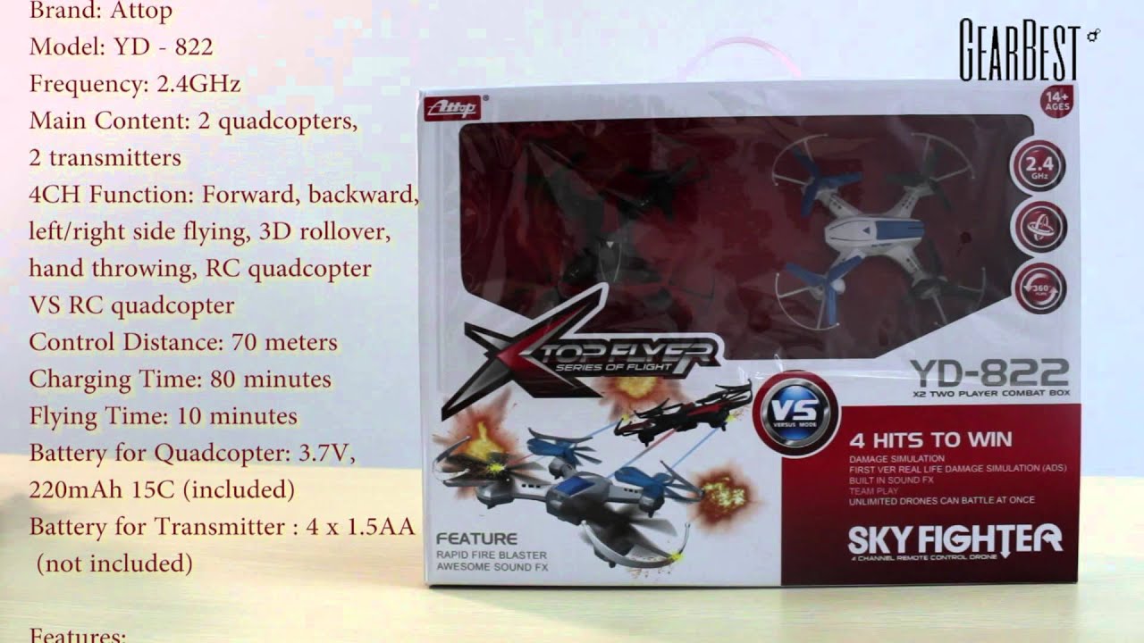 Attop   Control Combat Quadcopter Set - GearBest.com