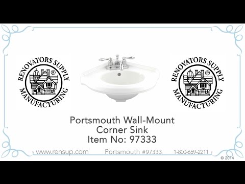 White Portsmouth Wall Mount Corner Sink Renovator S Supply