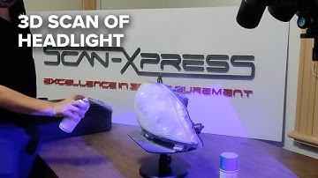 Headlight 3D Scan using AESUB 3D Scan Spray