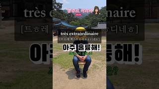 프랑스어 표현 &#39;아주 훌륭해! 아주 대단해!&#39; #extraordinaire #프랑스어 #shorts #쇼츠 #franco