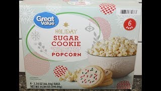 Great Value (Walmart) Holiday Sugar Cookie Microwave Popcorn Review