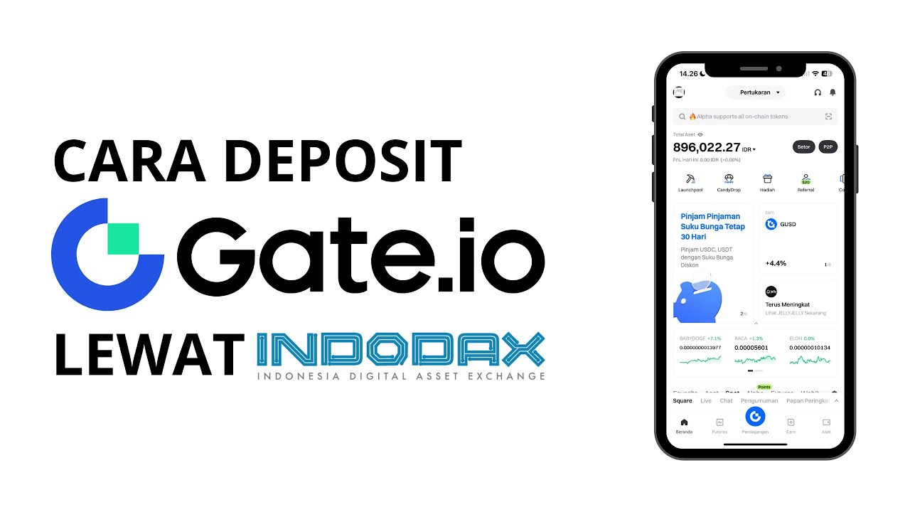 Berhasil ! Cara Deposit Exchanger Crypto Gate Io Lewat Indodax
