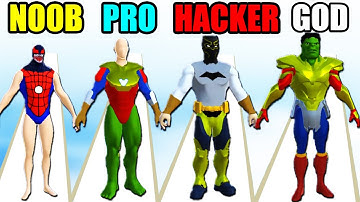 NOOB vs PRO vs HACKER vs GOD in Mutant Fighter (Big update)