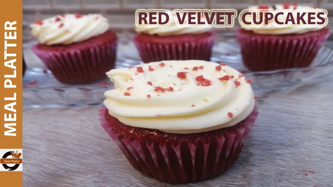 Red Velvet Cupcakes Recipe by meal platter | How to Make Best Red Velvet Cupcakes | meal platter