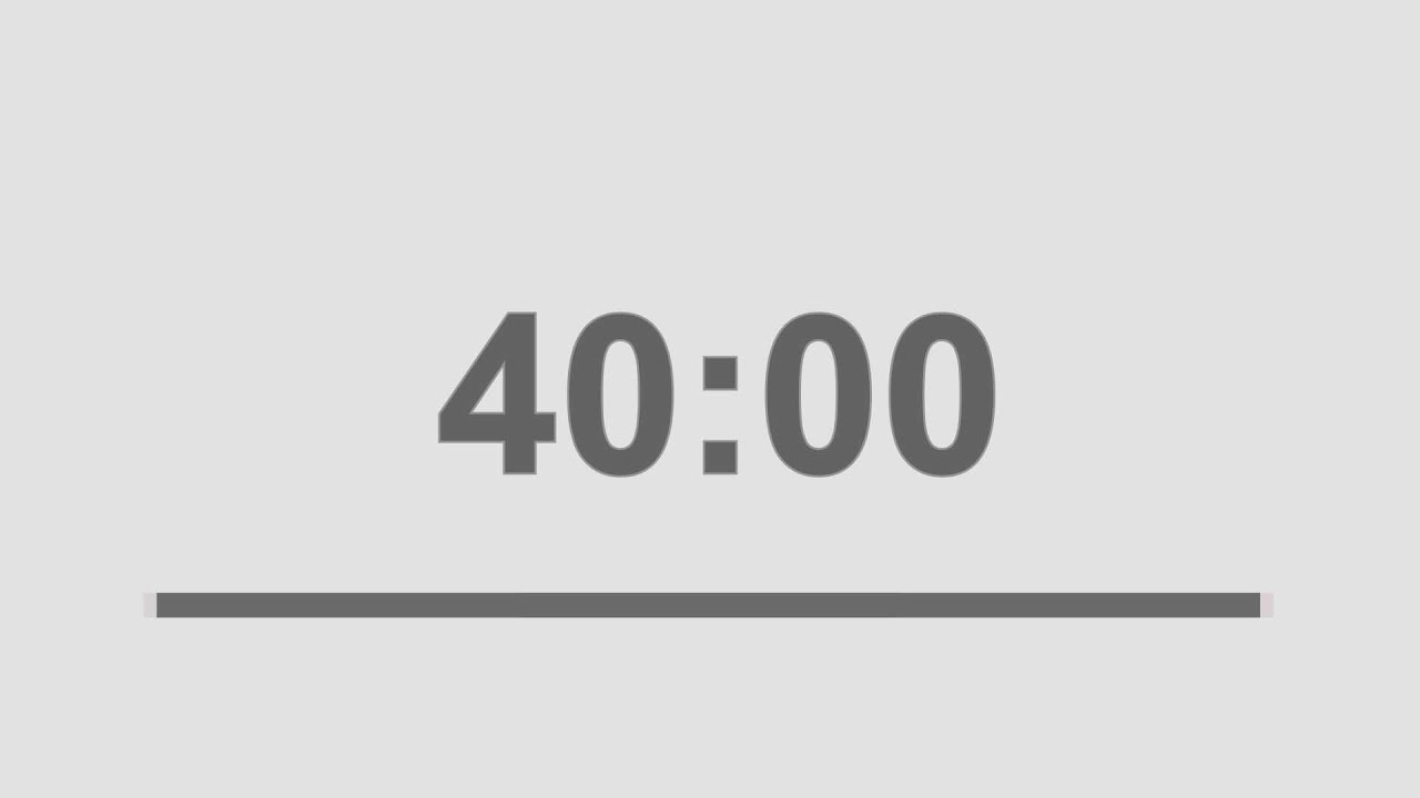40 minutes countdown timer with alarm - YouTube