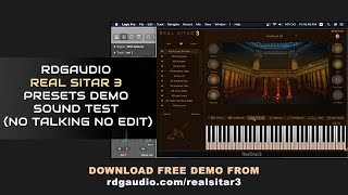 RDGAudio Real Sitar 3 Presets Demo and Sound Test No Talking No Edit