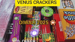 Venus Crackers Unboxing | Diwali 2025 | 80% Discount #diwali2025 #crackers 