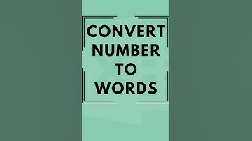 How to Convert Number to Words in Excel 😎 || Advance Excel