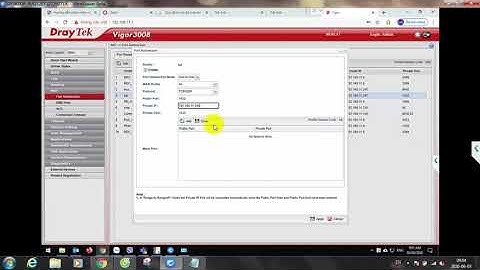 Mở port vigor300b draytek dùng cho máy chấm công hoặc camera