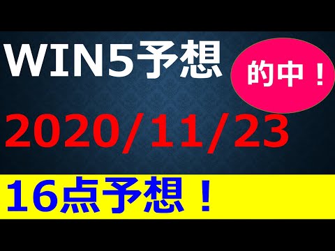 ★的中【WIN5 予想】2020東京スポーツ杯2歳S他全5レースを16点で！