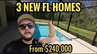 Touring 3 FL New Construction Homes from $240K - One with a pool!  Leaving Miami for West Central FL