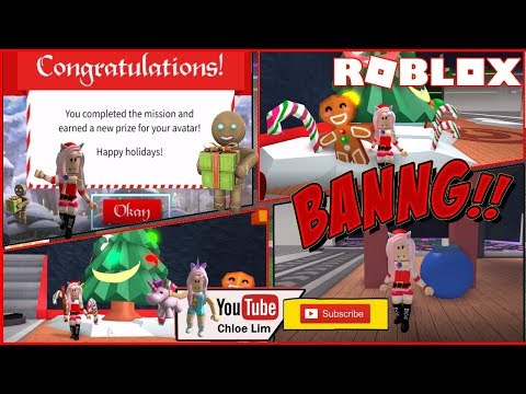 Chloe Tuber Roblox Super Bomb Survival Gameplay Getting The Holiday Event Item Gingerbread Man - roblox theme happy holidays