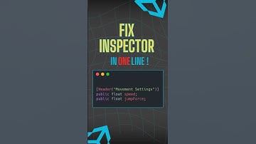 Fix Your Messy Unity Inspector in ONE Line! 🔥 #unitytips #gamedev