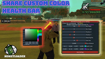 SHARE MONETLOADER Custom Bar health and armour player Nametag Position