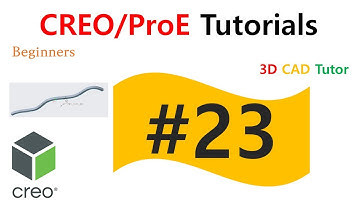 How to use SWEEP in CREO | Creo Tutorials for Beginners #23