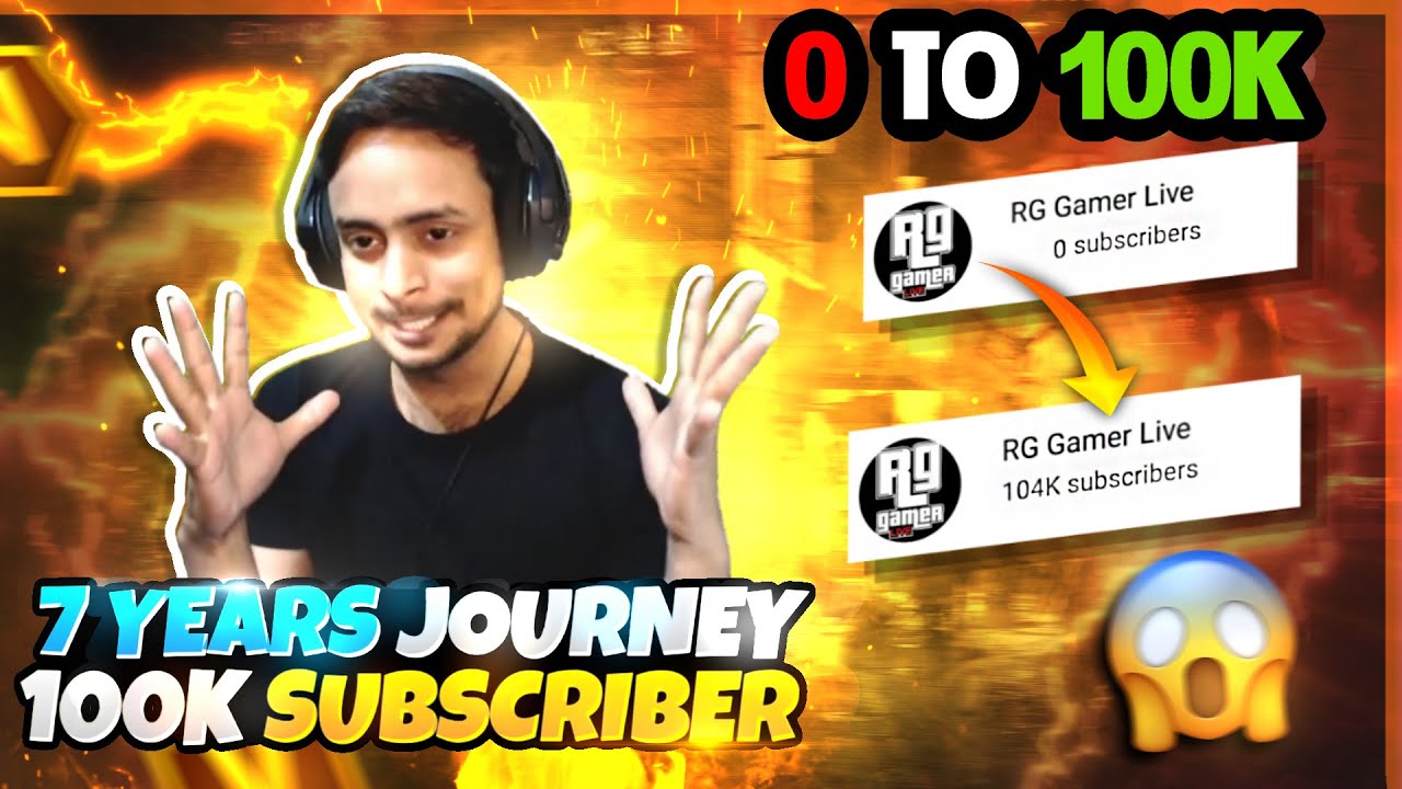 My Youtube Journey 🥺🙏 0 To 100k Subscribers 🔥 RG Gamer Story Video ...