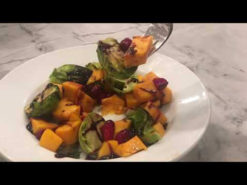 roasted-brussels-sprouts,-butternut-squash-and-cranberries-with-balsamic-syrup