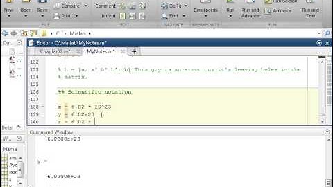 Scientific Notation in Matlab