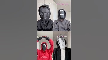 Squid Game Paper Mask Compilation #papercraft #squidgame #diy