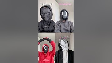 Squid Game Paper Mask Compilation #papercraft #squidgame #diy