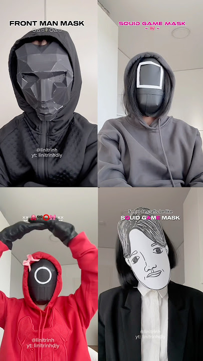 Squid Game Paper Mask Compilation #papercraft #squidgame #diy