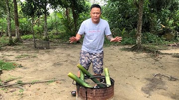 Daging Kijang Masak Dalam Buluh,Lauk Rumah Panjang Yang Menyelerakan.