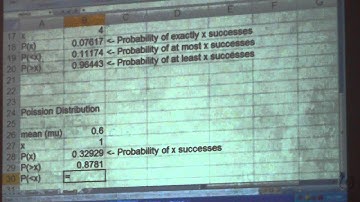 Watts Statistics : Poisson Distribution using Excel Part2