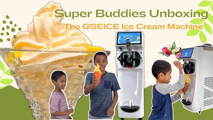 GSEICE ST32RELW Commercial Ice Cream Maker,10 Inch LCD Touch Screen Du