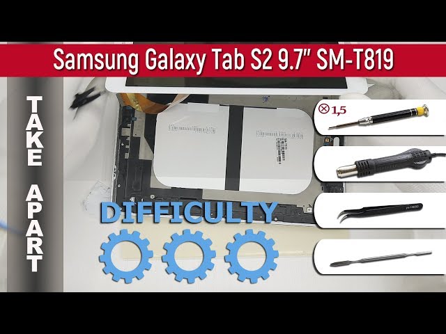 How to disassemble 📱 Samsung Galaxy Tab S2 9.7'' SM-T819 Take apart