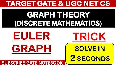TRICKS To Solve Euler Graph in 2 Seconds  - GATE &  UGC NET CS Exam (Contact @ 8368017658)
