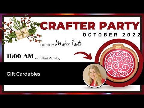 Saturday, October 29th - 11:00 Am - Gift Cardables W/kari Vannoy